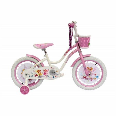MICARGI ELLIE-G-16-WHI-PK 16 in. Girls Bicycle, White & Pink MI332864